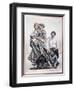 Poster of a European Immigrant Family on Ellis Island, 1910-null-Framed Giclee Print