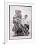 Poster of a European Immigrant Family on Ellis Island, 1910-null-Framed Giclee Print