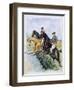 Poster of a Steeplechase Horse Race by A. Mantelet-null-Framed Giclee Print