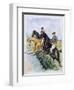 Poster of a Steeplechase Horse Race by A. Mantelet-null-Framed Giclee Print