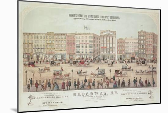 Poster of a View of Broadway-null-Mounted Giclee Print