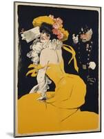 Poster of a Woman in a Yellow Dress by Jules Alexandre Grun-null-Mounted Giclee Print