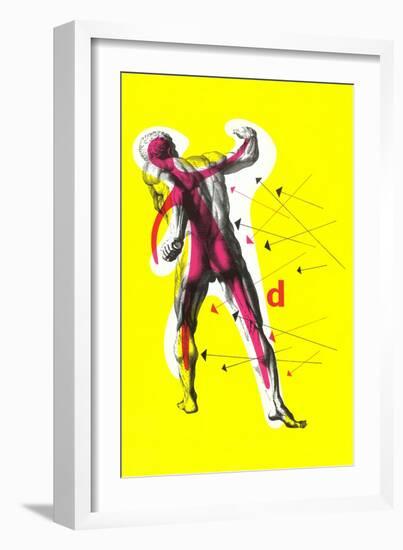 Poster of Arrows Pointing to Muscles-null-Framed Giclee Print