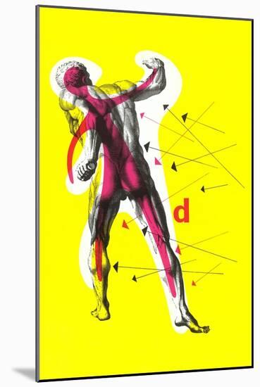 Poster of Arrows Pointing to Muscles-null-Mounted Giclee Print