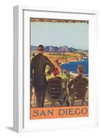 Poster of Bluffs, San Diego, California-null-Framed Art Print
