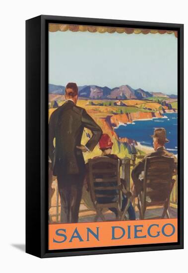 Poster of Bluffs, San Diego, California-null-Framed Stretched Canvas