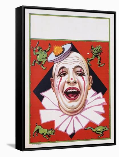 Poster of Clowns with Dog and Goose-null-Framed Stretched Canvas