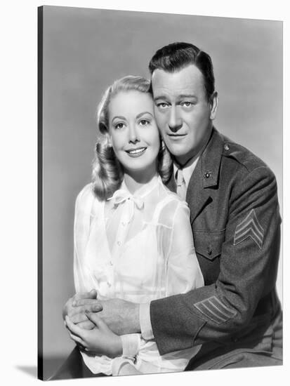 Poster of film Sands of Iwo Jima by AllanDwan with Adele Mara and John Wayne, 1949-null-Stretched Canvas