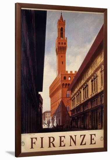 Poster of Firenze, Printed by Luigi Salomone, 1938-null-Framed Giclee Print