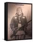 Poster of Geronimo Indian Chief, America's Gunfight Capital, Tombstone, Arizona, USA-Walter Bibikow-Framed Stretched Canvas