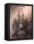 Poster of Geronimo Indian Chief, America's Gunfight Capital, Tombstone, Arizona, USA-Walter Bibikow-Framed Stretched Canvas