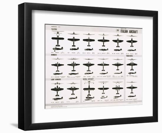 Poster of Italian Combat and Transport Aircraft-null-Framed Photographic Print