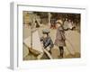 Poster of Kids Sailing Toy Sailboat by Abel Truchet-null-Framed Giclee Print
