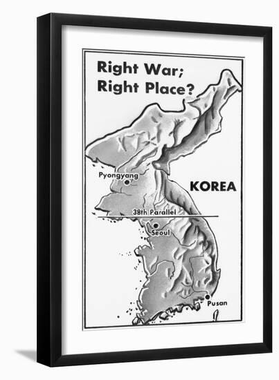 Poster of Korea and 38Th Parallel-null-Framed Giclee Print