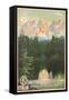 Poster of Lago Di Carezza (Karersee) E Il Latimar-null-Framed Stretched Canvas