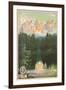 Poster of Lago Di Carezza (Karersee) E Il Latimar-null-Framed Giclee Print