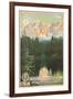 Poster of Lago Di Carezza (Karersee) E Il Latimar-null-Framed Giclee Print