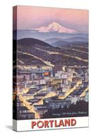 Poster of Mt. Hood over Portland, Oregon-null-Stretched Canvas