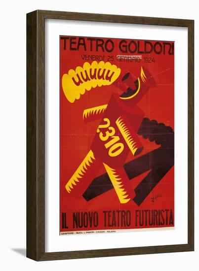 Poster of Nuovo Teatro Futurista (Goldoni Theatre)-null-Framed Giclee Print