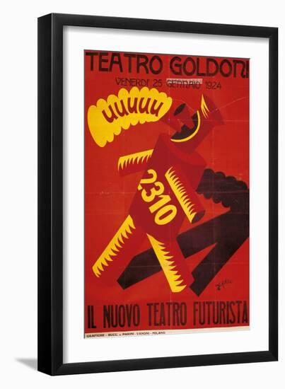 Poster of Nuovo Teatro Futurista (Goldoni Theatre)-null-Framed Giclee Print