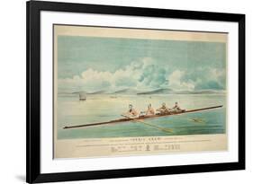 Poster of Rowing Crew-null-Framed Premium Giclee Print