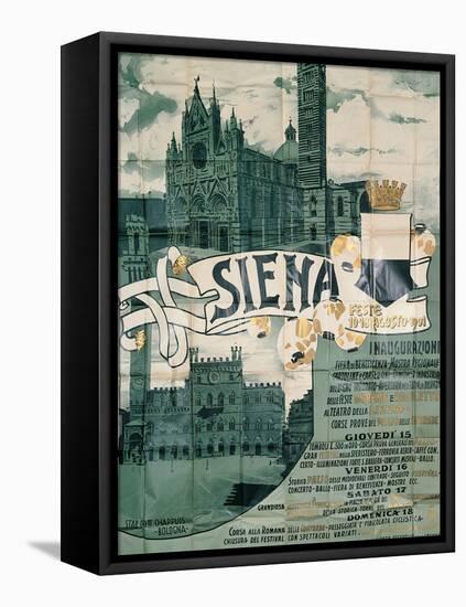 Poster of Siena Celebrations in August 1901-null-Framed Stretched Canvas