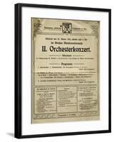 Poster of Society of Friends of Music in Vienna in 1905, with Music by Arnold Schoenberg-null-Framed Giclee Print