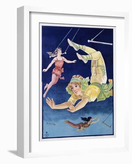 Poster of Stock Trapeze Artists-null-Framed Giclee Print