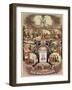 Poster of the 'Brotherhood of Locomotive Firemen of North America', 1885-null-Framed Premium Giclee Print