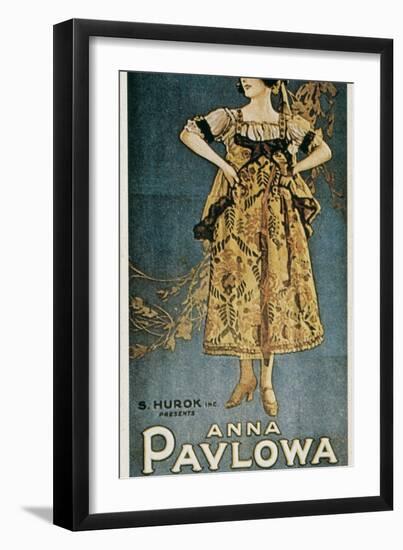 Poster of the Russian Ballets-Anna Pavlova-Framed Art Print