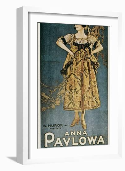 Poster of the Russian Ballets-Anna Pavlova-Framed Art Print