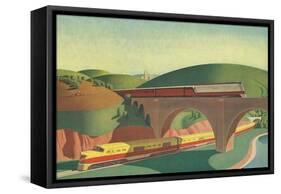 Poster of Trains-null-Framed Stretched Canvas