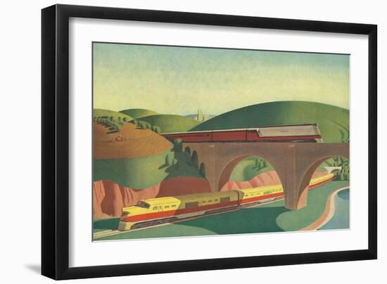 Poster of Trains-null-Framed Art Print