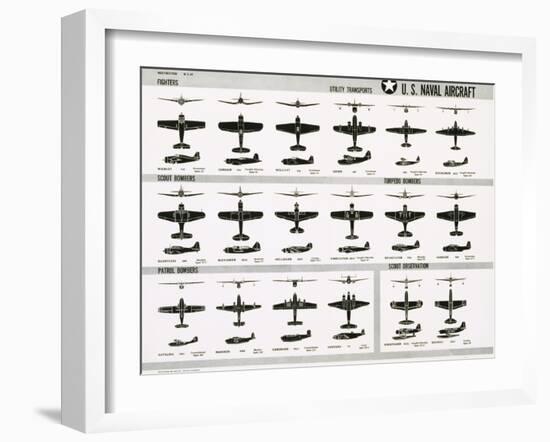 Poster of U.S. Naval Combat and Transport Aircraft-null-Framed Photographic Print