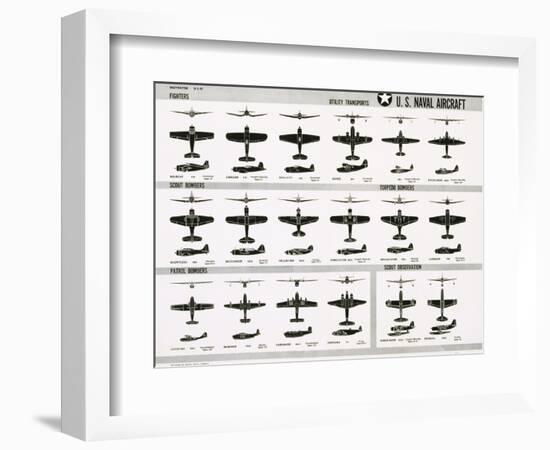 Poster of U.S. Naval Combat and Transport Aircraft-null-Framed Photographic Print