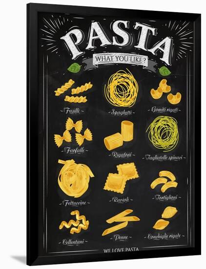 Poster Pasta Chalk-anna42f-Framed Art Print