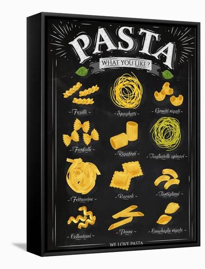 Poster Pasta Chalk-anna42f-Framed Stretched Canvas