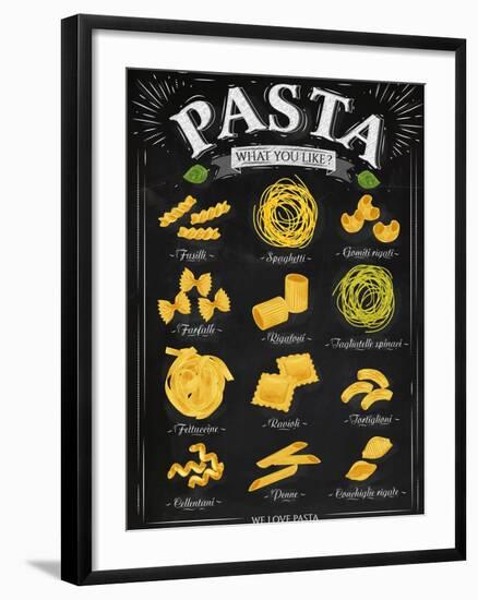 Poster Pasta Chalk-anna42f-Framed Art Print