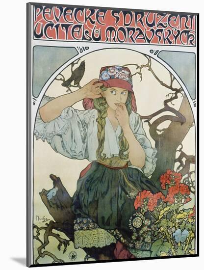 Poster 'Pévecké Sdruzeni Ucitelu Moravskych' (The Moravian Teachers' Choir), 1911-Alphonse Mucha-Mounted Giclee Print