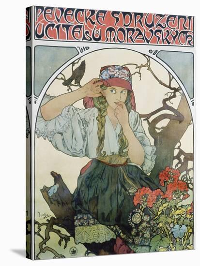 Poster 'Pévecké Sdruzeni Ucitelu Moravskych' (The Moravian Teachers' Choir), 1911-Alphonse Mucha-Stretched Canvas