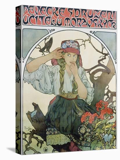 Poster 'Pévecké Sdruzeni Ucitelu Moravskych' (The Moravian Teachers' Choir), 1911-Alphonse Mucha-Stretched Canvas