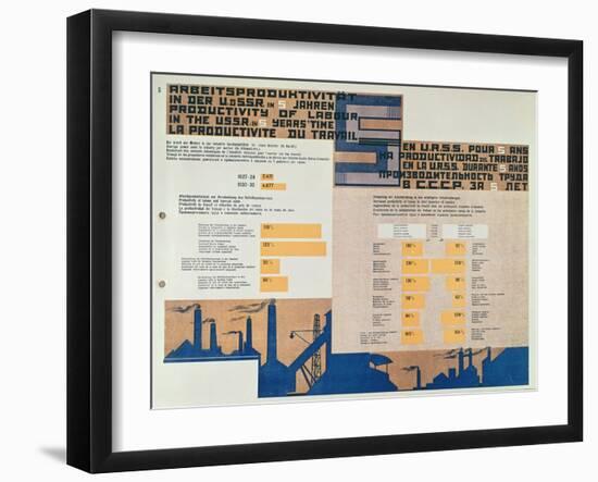 Poster Praising the The Results of the Five Year Plan-null-Framed Giclee Print