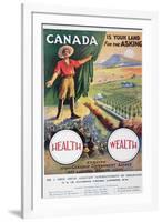 Poster Promoting Emigration to Canada, 1914-null-Framed Giclee Print