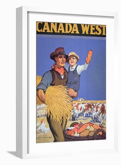 Poster Promoting Immigration to Canada, 1925-null-Framed Giclee Print