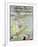 Poster Promoting the St. Malo and St. Servan Regatta, C.1895-M.E. Renault-Framed Giclee Print