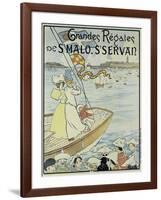 Poster Promoting the St. Malo and St. Servan Regatta, C.1895-M.E. Renault-Framed Giclee Print