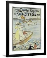 Poster Promoting the St. Malo and St. Servan Regatta, C.1895-M.E. Renault-Framed Giclee Print