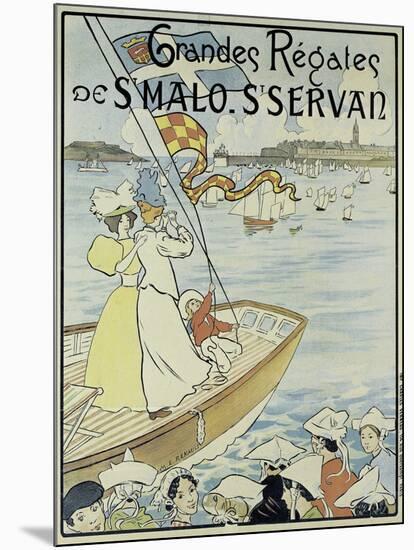 Poster Promoting the St. Malo and St. Servan Regatta, C.1895-M.E. Renault-Mounted Giclee Print