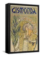 Poster: Sarah Bernhardt as Gismonda at the Theatre De La Renaissance (Upper Part), 1895-Alphonse Mucha-Framed Stretched Canvas