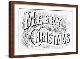 Poster Saying Merry Christmas-null-Framed Giclee Print